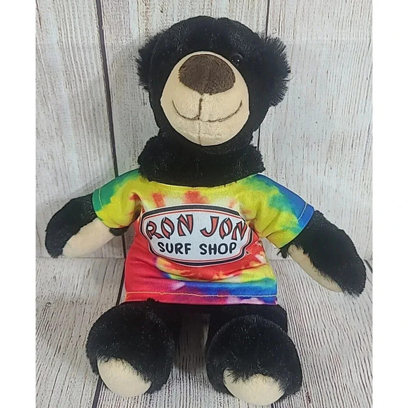 Soft Stuff Plush Ron Jon Surf Shop Teddy Bear Stuffed Animal Black 10.5" - Picture 1 of 7